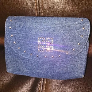 Givenchy Denim Mirrored Rhinestone Pouch